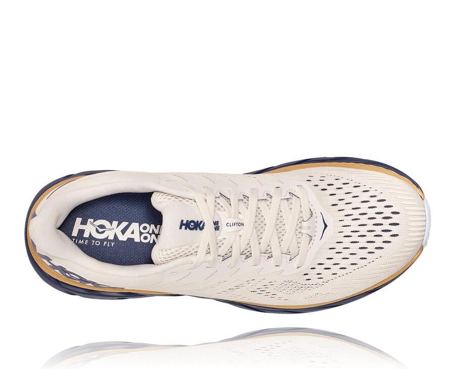 Hoka One One Clifton 7 Löparskor Herr - Vita/Blå - STNIP-9671